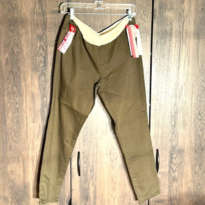 Song‎ XL maternity pants Stretch Olive Green NWT